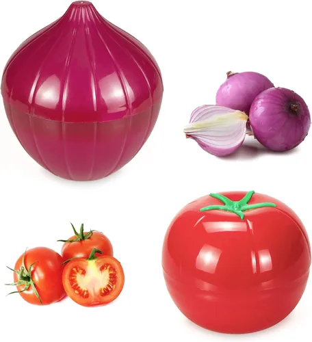 Contenedores de almacenamiento de verduras y frutas para refrigerador, almacenamiento de tomate y cebolla, recipientes de almacenamiento de