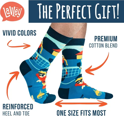 Miniatura 2 de Lavley Divertidos calcetines de pickleball para adultos, regalos geniales para hombres, mujeres y adolescentes, talla única