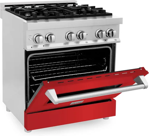 Miniatura 5 de ZLINE RA-RM-30 Rango de combustible dual Legacy de 30 pulgadas y 4.0 pies cúbicos con placa de gas de 4 quemadores y horno de convección eléctrico