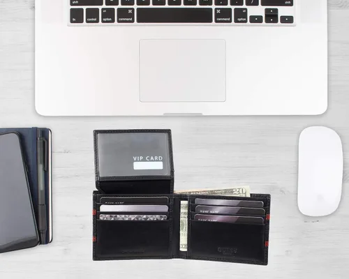 Miniatura 6 de GUESS Men's Leather Slim Bifold Wallet