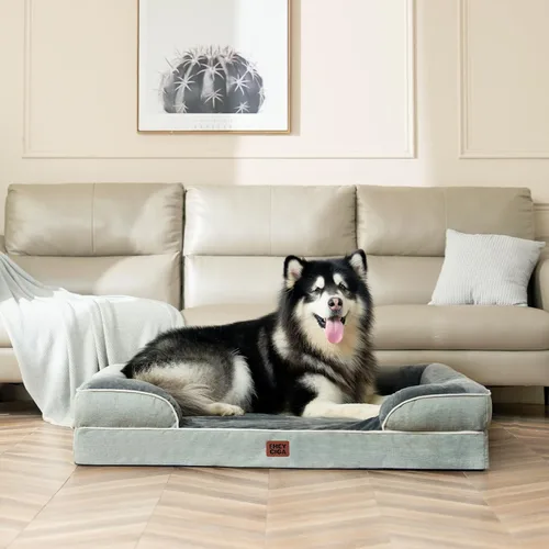 Miniatura 31 de EHEYCIGA – Cama ortopédica impermeable para perros pequeños, de espuma viscoelástica tipo caja de huevos, con bordes elevados y base antideslizante