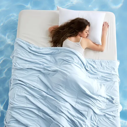 Miniatura 11 de Bedsure - Mantas refrescantes para quienes tienen calor al dormir, cobija ligera para verano, fría, para sudores nocturnos, transpirable, cómoda