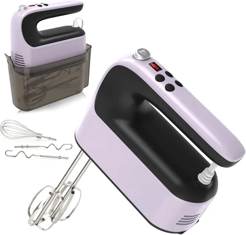Miniatura 14 de Yomelo Batidora de mano digital de 9 velocidades, potente motor de CC de 400 W, batidora de mano eléctrica de mano con estuche de almacenamiento a