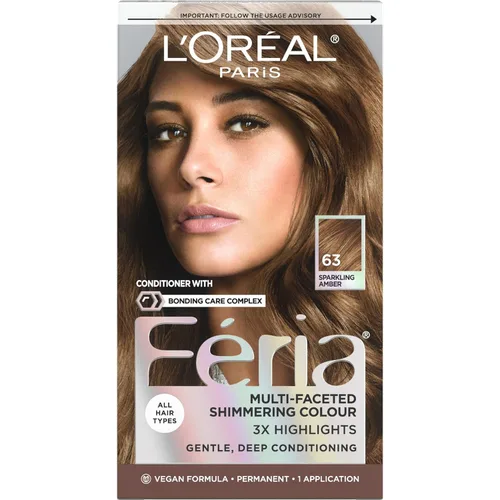 Miniatura 40 de L'Oreal Paris Feria - Tinte permanente multifacético y brillante, 60 Crystal Brown (castaño claro), paquete de 1 60 marrón claro