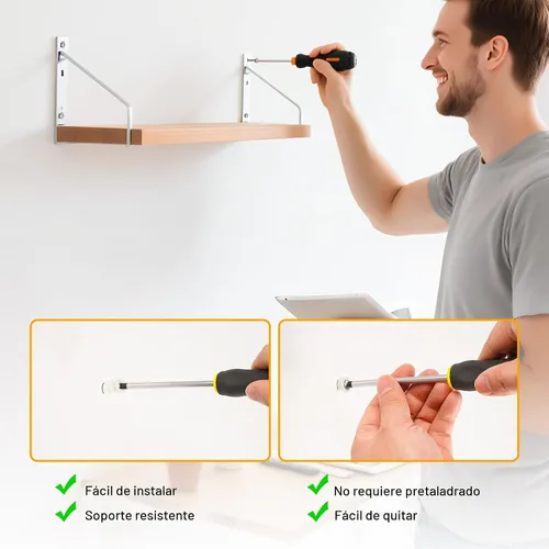 Miniatura 4 de KURUI Juego de 140 anclajes autoperforantes #8 para paneles de yeso con tornillos, anclajes de pared secos resistentes para colgar roca de hoja, 50