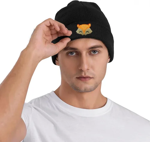 Miniatura 6 de FATTTYCY Gorro de punto bordado de invierno para hombres y mujeres