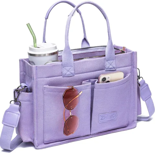 Miniatura 21 de Bolso de lona para mujer, bolsos cruzados para mujer, bolsos de trabajo para computadora portátil, bolso grande de mano para enfermera o profesora
