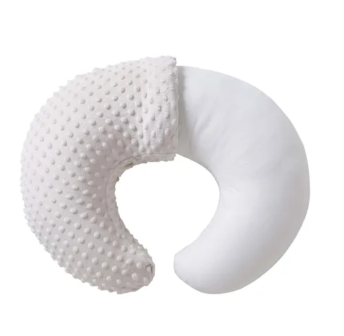 Almohada y posicionador de lactancia, lactancia materna, alimentación con biberón, soporte para sentarse al bebé con funda extraíble ultra suave,