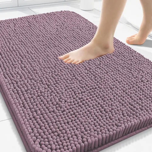 Miniatura 120 de Arotive Alfombras de baño de felpilla extrasuaves y absorbentes, de 24 x 16 pulgadas, lavables a máquina, parte trasera de goma antideslizante