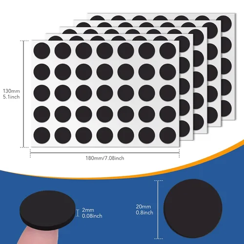 DIYMAG Pequeños imanes autoadhesivos, 140 piezas de puntos magnéticos de 0.8'' x 0.08", imanes para nevera imprescindibles para el aula, círculos de