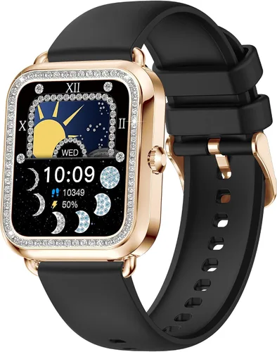 Yihou Relojes inteligentes para mujer para Android iOS (hacer llamadas), monitor de actividad física con monitor de presión arterial de frecuencia