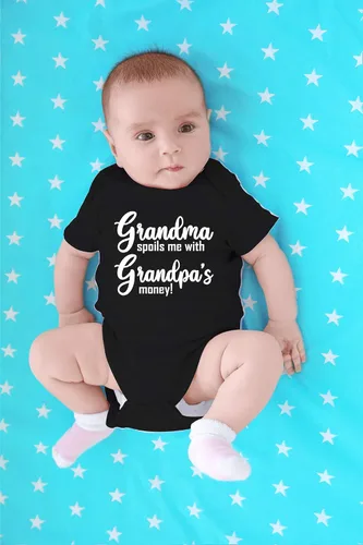 Miniatura 4 de CBTwear Grandma Spoils Me With Grandpa's Money Baby Body Lindo Recién Nacido Ropa Unisex Humor Mameluco