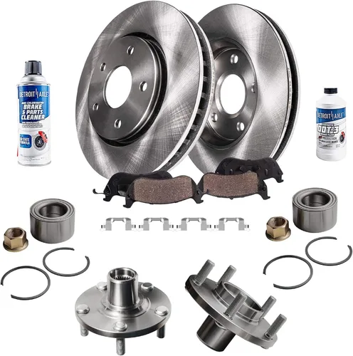Miniatura 41 de Detroit Axle - 4 rotores de freno para Ford 2012 2013 2014 F-150 Lobo, repuesto de rotores de freno de disco: rotor delantero de 13.78 pulgadas