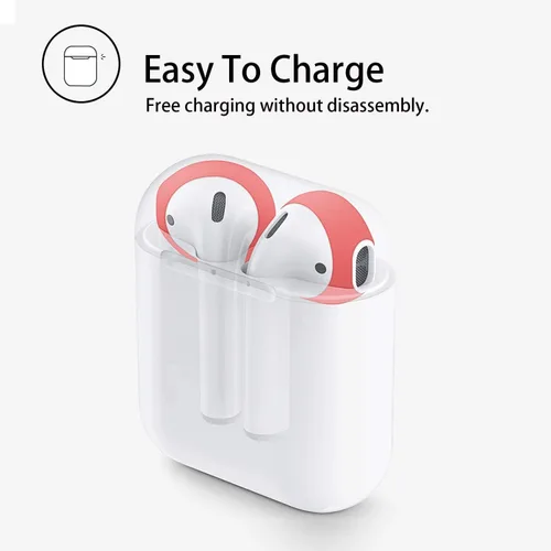 Miniatura 3 de Zotech 2 pares de auriculares para Apple EarPods y AirPods 1 y 2, súper delgados de goma delgados y accesorios para la piel (paquete de color)