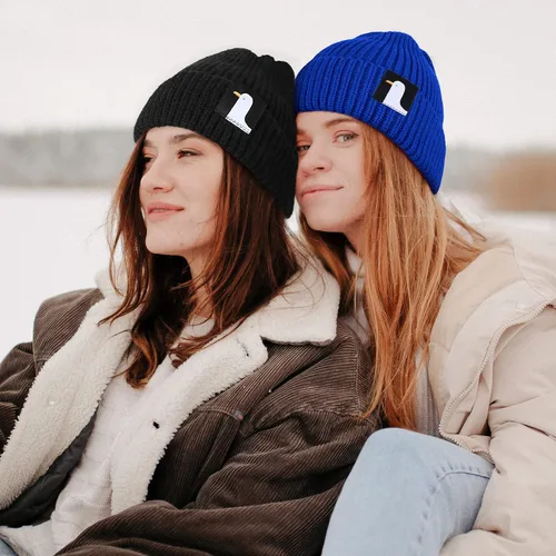 Miniatura 4 de Beanie Hats for Men Women Winter Warm Knit Cuffed Beanies with Duck Design for Cold Weather