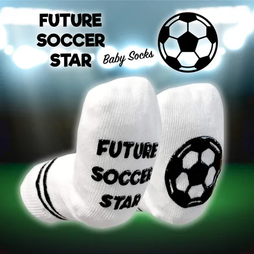 Miniatura 4 de Set de regalo de calcetines para bebé, regalo para recién nacido para niño o niña, 4 pares de lindos calcetines de estrellas deportivas en caja