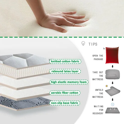 Miniatura 3 de Cubierta de espuma viscoelástica para mesa de masaje con orificio para respirar, cuadrada, redonda, trapezoidal, para cama de spa, almohadilla 2.4 in
