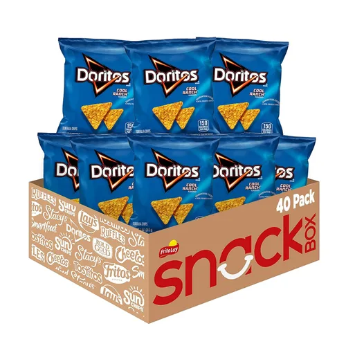Miniatura 13 de Doritos Chips de tortilla saborizados, queso nacho, 1 onza (paquete de 40)