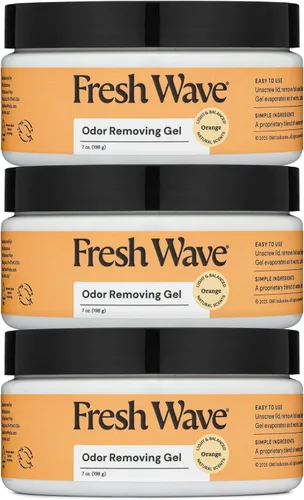 Miniatura 26 de Fresh Wave Gel eliminador de olores, 7 onzas, paquete de 3 absorbentes de olores para el hogar, alivio de olores más seguro, eliminador de olores