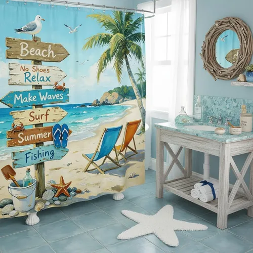 Miniatura 33 de Castle Fairy Cortinas de ducha impermeables 3D de sirena de ensueño, tela de paisaje, cortina de ducha de baño, diseño de mar, miau, pájaros