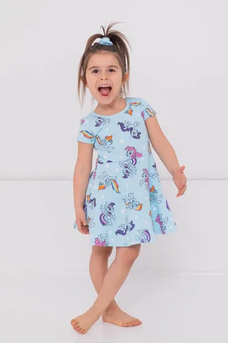 Miniatura 2 de My Little Pony Vestido de manga corta de rizo francés para niñas