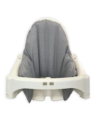 Funda para silla alta para IKEA Antilop, funda de algodón para cojín inflable, funda de cojín para sillas altas para bebés y niños pequeños, Gris