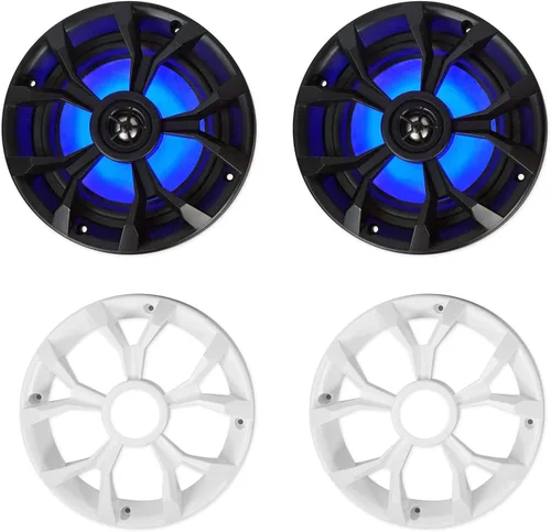Miniatura 2 de Rockville Pair RKL65MBW - Altavoces marinos de 2 vías de 6.5 pulgadas con luces LED 4-Ohm, 350W Peak/85W RMS per Speaker, 35-20kHz Range, 90dB