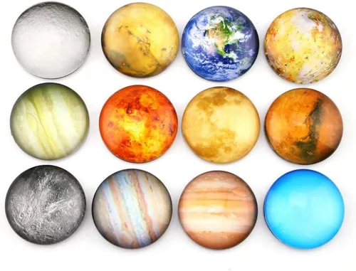 Miniatura 10 de Imanes para refrigerador con patrón de cielo estrellado, paquete de 16 imanes para nevera, gabinetes de oficina, pizarras blancas, fotos de 1.35