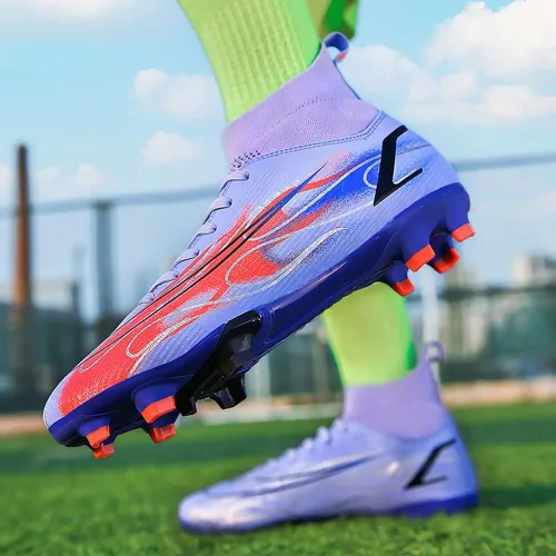 Miniatura 6 de ESXGED Botas de fútbol de alta calidad para mujer, zapatos de fútbol para hombre, zapatos de tacos cómodos para jóvenes, zapatos deportivos