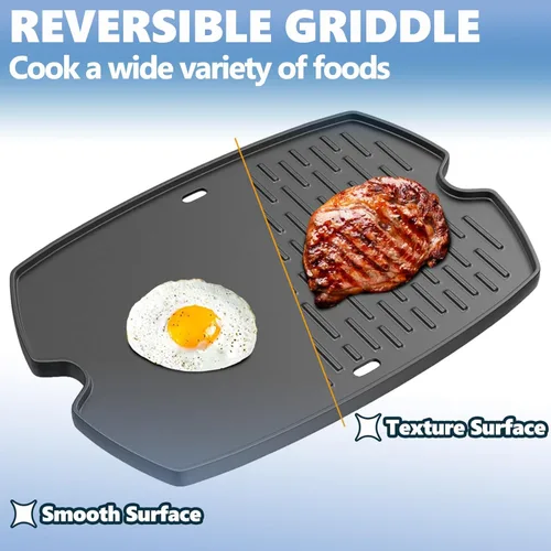 Miniatura 3 de Safbbcue 7583 - Plancha de hierro fundido de 21.5 pulgadas para Weber Q2200 Q2000 Q2400 Q200 Q220 Q240 Series Placa de parrilla de gas para Weber