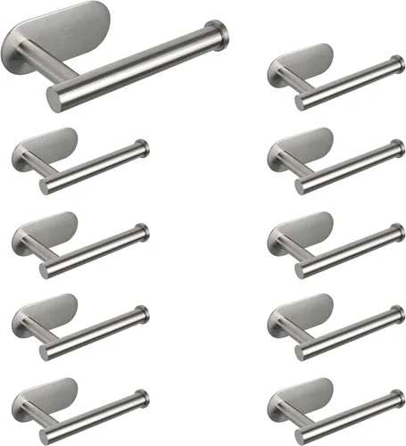 Miniatura 19 de NearMoon Soporte de papel higiénico autoadhesivo, Premium SUS304 de acero inoxidable engrosado, resistente a la oxidación, sin necesidad de taladrar