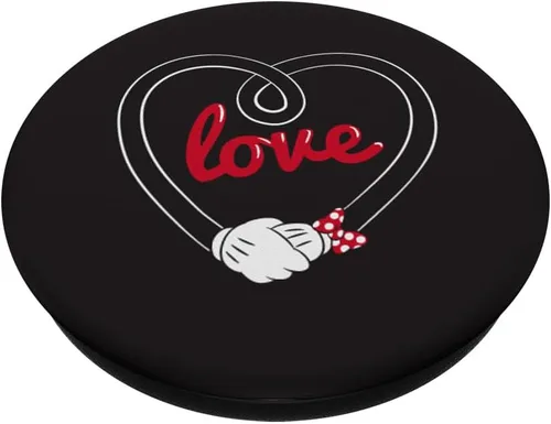 Miniatura 2 de Disney Mickey and Minnie Mouse Love Holding Hands - PopSockets Grip and Stand for Phones and Tablets, Negro