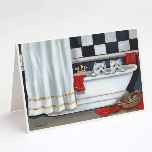 Miniatura 209 de Caroline's Treasures PPP3013GCA7P - Tarjetas de felicitación y sobres para mascotas de Basset Hound Teacher, paquete de 8 tarjetas en blanco