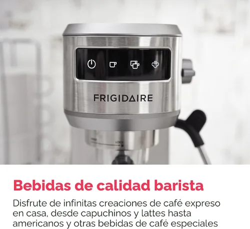 Miniatura 6 de Frigidaire Cafetera de Espresso a Vapor, Máquina de Café con Espumador de Leche y Calentador de Tazas, Presión de 20 Bares, Tanque de Agua Extraíble