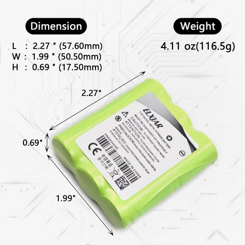 Miniatura 3 de Coonyard Paquete de 4 baterías NI-MH de 7.2 V HNN9044 de repuesto para Motorola HNN9044A, HNN9044AR, HNN9056 P50 P60 Baterías de radio bidireccional