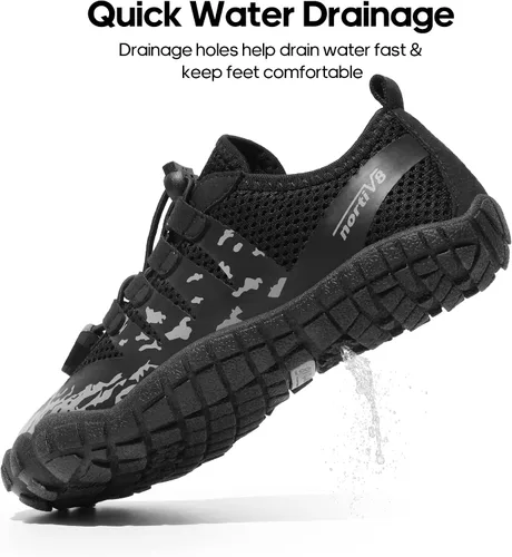 Miniatura 3 de NORTIV 8 Zapatos de agua para niños y niñas, secado rápido, descalzos, piscina, natación, playa, entrenamiento al aire libre, zapatos para caminar