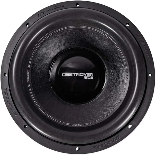Miniatura 2 de Rockville Destroyer 12D2 - Subwoofer para automóvil de competición de 12 pulgadas, pico de 8000 W / 2000 W RMS, Dual 2-Ohmios, bobinas de voz hechas