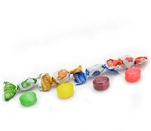 Miniatura 6 de Mini caramelo duro relleno de fruta, 1 libra, bolsa a granel, centro líquido y carcasa dura, envueltos individualmente (270 piezas)