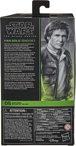 Miniatura 3 de Star Wars The Black Series Han Solo (Endor) - Figura de acción coleccionable de 6 pulgadas de la película “Return of The Jedi”, para niños de 4 años