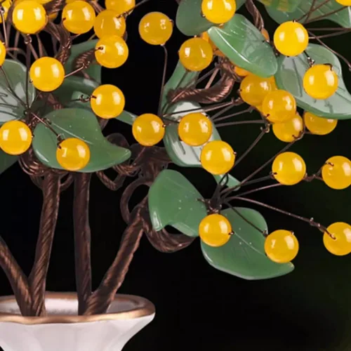 Miniatura 5 de Maceta para árbol falso, cristal de jade, sala de estar, decoración del hogar, jade creativo, bonsái, manualidades, tallado de jade, gabinete