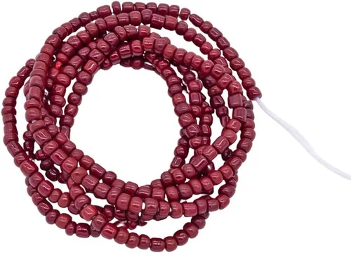 Miniatura 4 de Cuentas de cintura africanas para mujer, cuentas de cintura Cuentas de semillas grandes Afrocéntricas Cloth & Cord