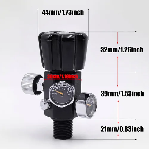 Miniatura 2 de Válvula adaptadora de estación de llenado 4500psi para botella de tanque de cilindro de Airsoft PCP Paintball HPA