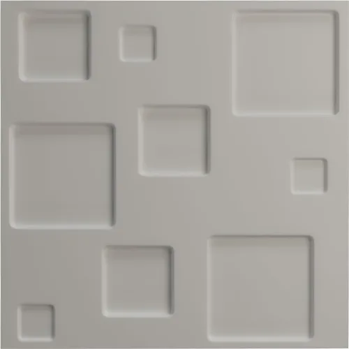 Miniatura 5 de Ekena Millwork Devon EnduraWall 19 5/8 pulgadas de ancho x 19 5/8 pulgadas de alto, panel decorativo de pared 3D, beige ahumado