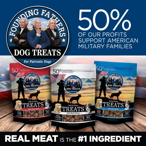 Miniatura 3 de Founding Fathers Golosinas suaves y masticables para perros, cordero, 16 onzas (paquete de 1)