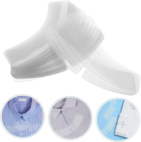Miniatura 9 de 100 piezas transparentes para cuello para hombres y mujeres, insertos de soporte de cuello para camisas de vestir para uso a término