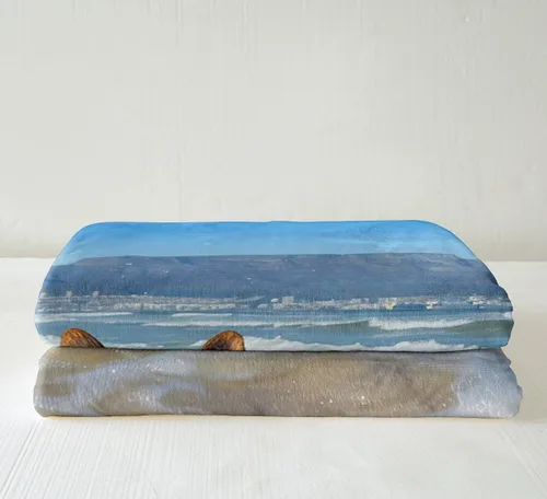 Miniatura 4 de Manta de vellón de pastor alemán, bonito manta de felpa para sofá, cama, océano, playa, montaña, manta sherpa hippie para mascotas, manta mullida