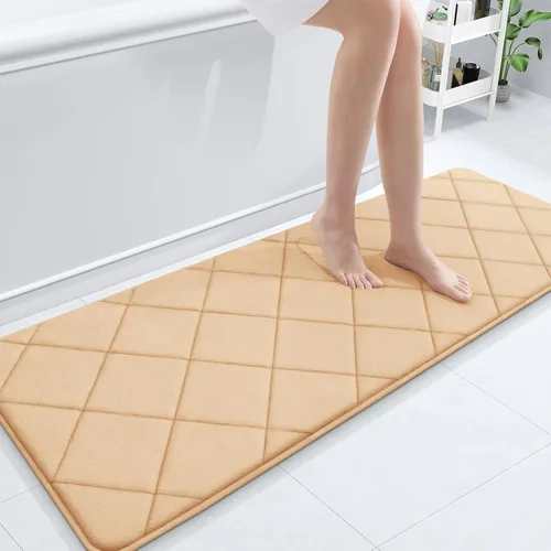 Miniatura 158 de OLANLY Tapete de baño de espuma viscoelástica de 24 x 16 pulgadas, ultra suave y absorbente, lavable a máquina, cómodo tapete de baño para suelo