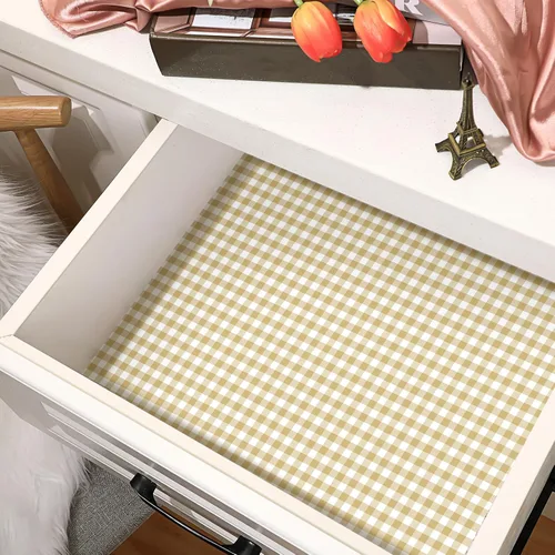 Miniatura 5 de Geosar 10 hojas de forros perfumados para cajones, grandes revestimientos de cajones no adhesivos con aroma a polvo, papel perfumado para tocador