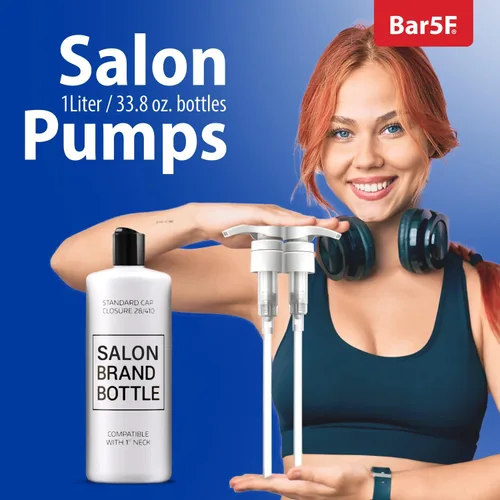 Miniatura 2 de Liter - Bombas de champú y acondicionador de 33.8 onzas, se adaptan a botellas de la marca Salón, paquete de 2 dispensadores superiores compatibles