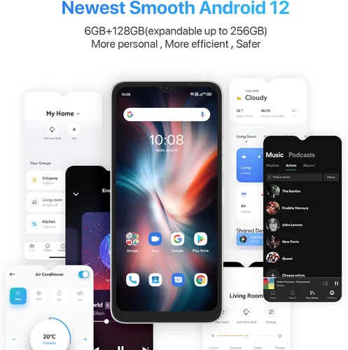 Miniatura 6 de UMIDIGI Teléfono inteligente desbloqueado de 6.5 pulgadas, 6+126 GB, batería de larga duración de 5150 mAh, cámara principal de 50 MP, cámara selfie